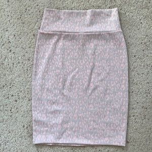 Pink and silver animal print Cassie skirt